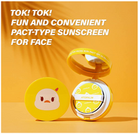 ATOPALM Tok Tok Facial Sun Pact 15g SPF43 PA+++| Facial Zinc Sunscreen for Sensitive Skin | Dry Skin Moisturizing Sun Protection | Korean Mineral Sun Cream