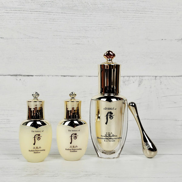 THE HISTORY OF WHOO Cheongidan Illuminating Regenerating Eye Serum Special Set: Eye Serum 25Ml + Balancer 25Ml + Emulsion 25Ml + Eye Massager - $179.00