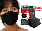 "BLACK" [ ALL KEEPER ] Brand "FDA #10074261" KF94 Adult Mask [Made in Korea] 4 Filtration with 4 Layered Mask