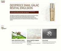 Deoproce Snail Galac Tox Revital Emulsion 130ml 4.39 fl oz