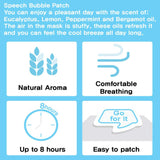 3 Pack x 8 Pcs = 24 Pcs [Freshness in the Mask] Aroma Speech Bubble Patch 100% Pure Plant Oil Contains All Natural Patch [ Made in Korea ]